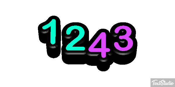 1243 Text effect
