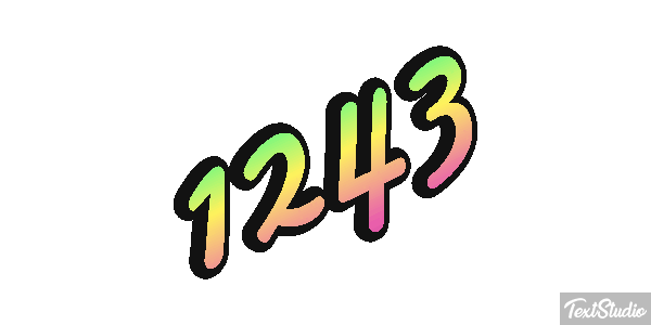 1243 Text effect