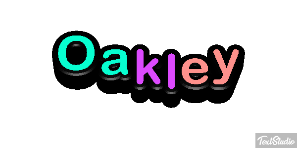 Oakley Text effect