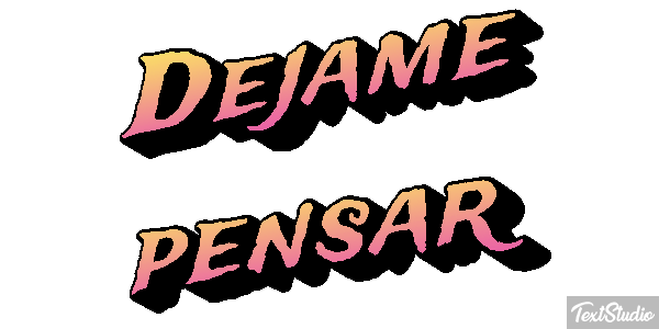 Déjame pensar Tekst effect
