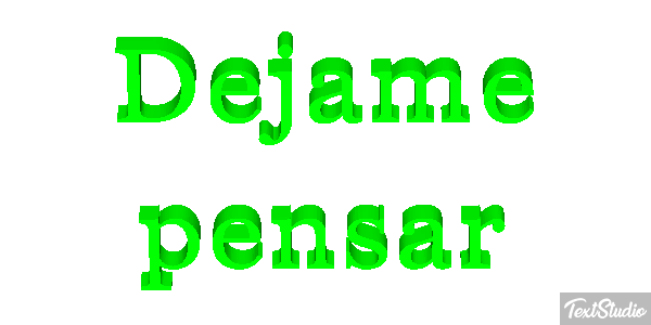 Déjame pensar Tekst effect