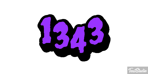 1343 Text effect