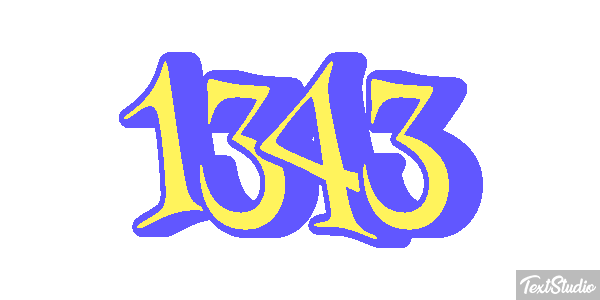 1343 Text effect