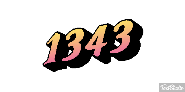 1343 Text effect