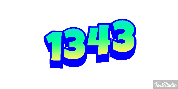 1343 Text effect