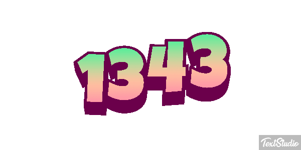 1343 Text effect