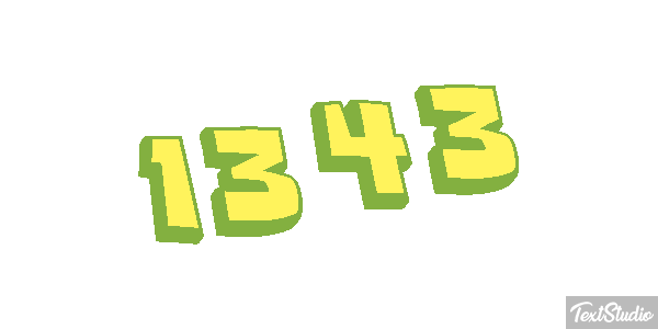 1343 Text effect