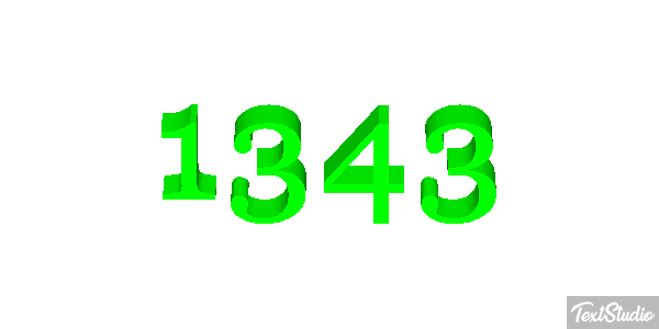 1343 Text effect