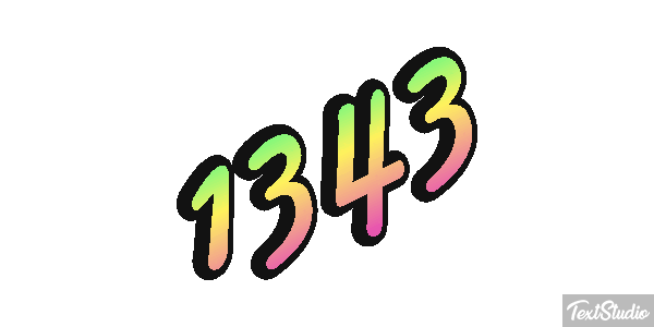 1343 Text effect
