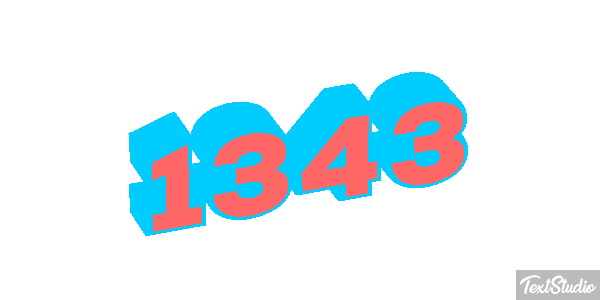 1343 Text effect
