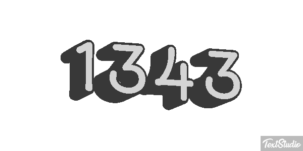 1343 Text effect