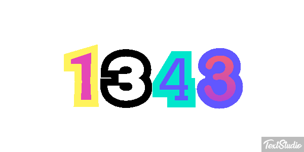 1343 Text effect