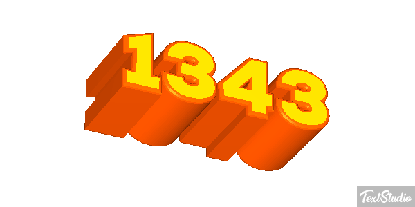 1343 Text effect