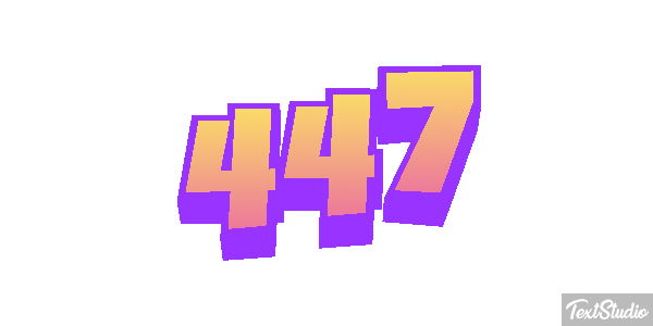 447 Metin efekti