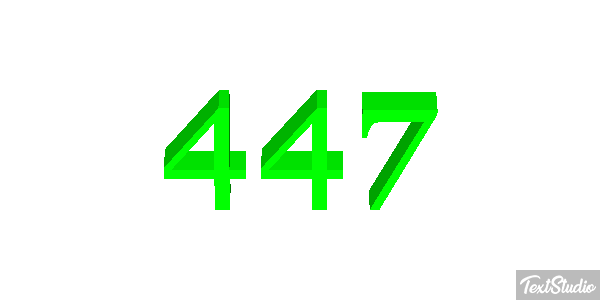 447 Metin efekti