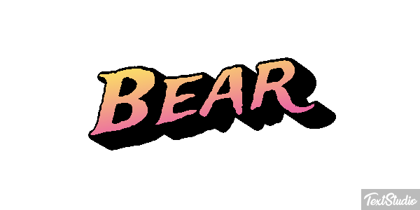 Bear Text effect