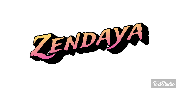 Zendaya Text effect
