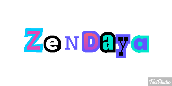 Zendaya Text effect