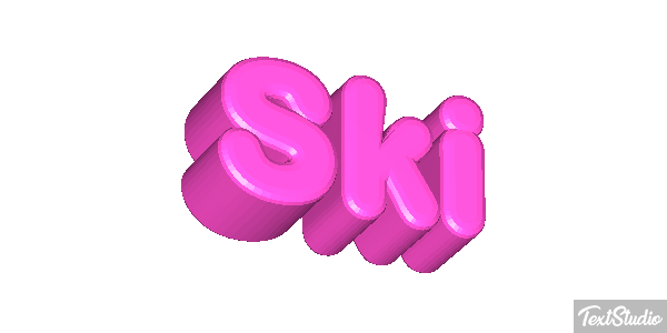 Ski Effet de texte