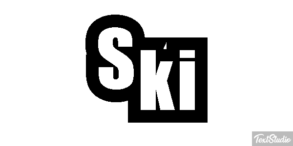 Ski Effet de texte