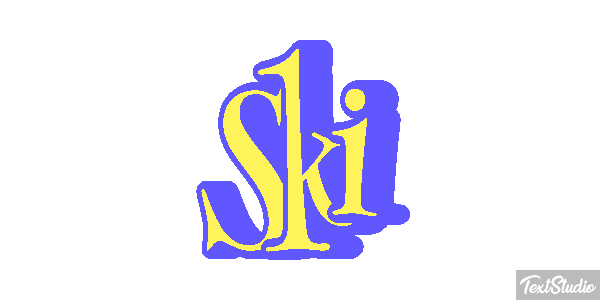 Ski Effet de texte