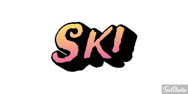 Ski Effet de texte