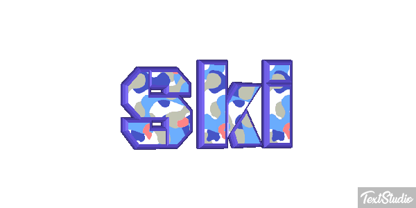 Ski Effet de texte