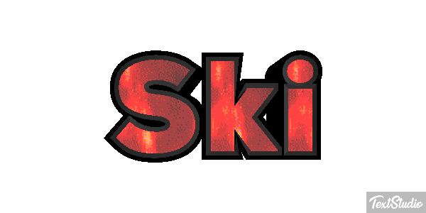 Ski Effet de texte