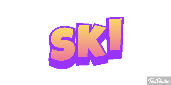 Ski Effet de texte