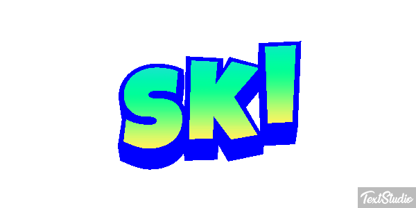 Ski Effet de texte