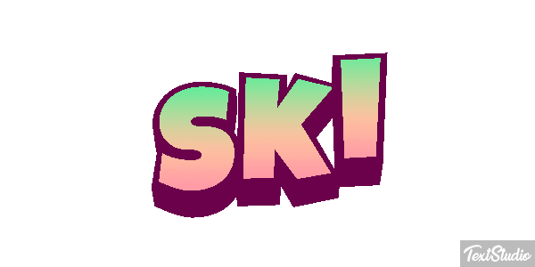 Ski Effet de texte