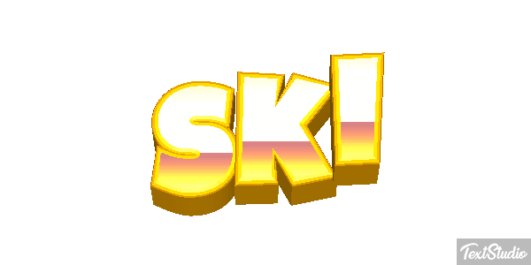 Ski Effet de texte