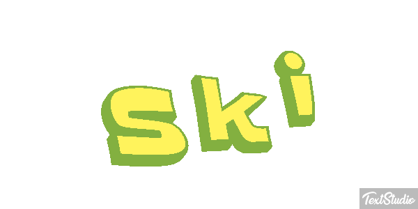 Ski Effet de texte