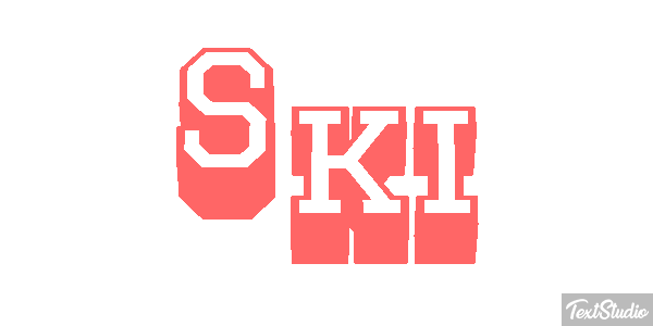 Ski Effet de texte