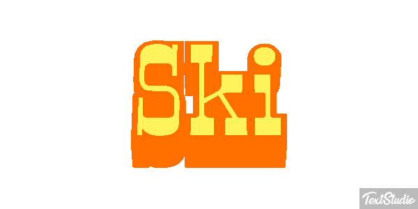 Ski Effet de texte