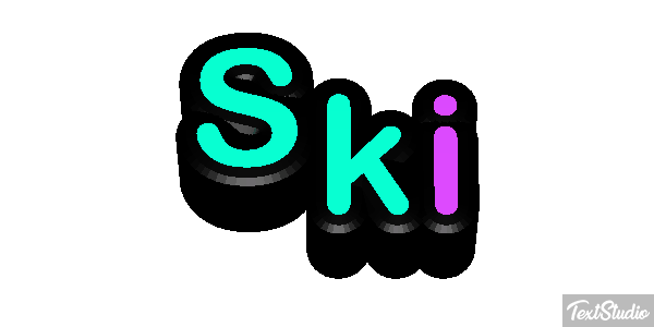Ski Effet de texte