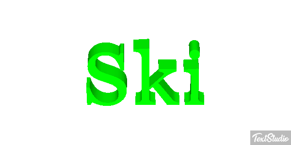 Ski Effet de texte