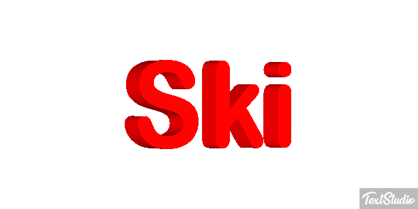 Ski Effet de texte