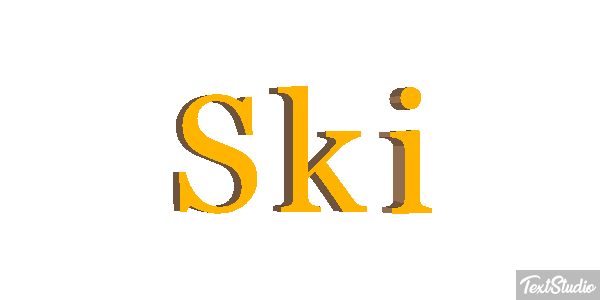 Ski Effet de texte