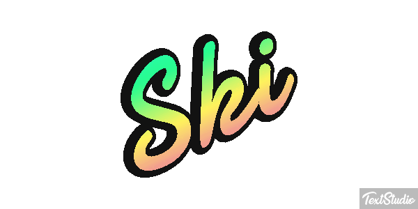 Ski Effet de texte