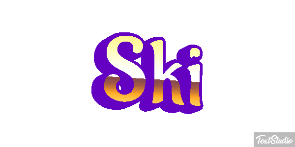 Ski Effet de texte