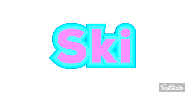 Ski Effet de texte