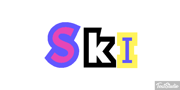 Ski Effet de texte