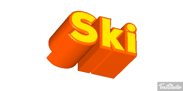 Ski Effet de texte