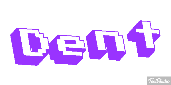 Dent Text effect