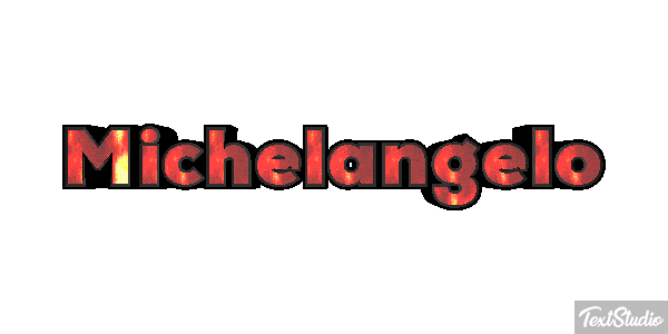 Michelangelo Text effect