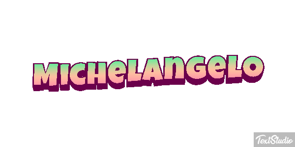 Michelangelo Text effect