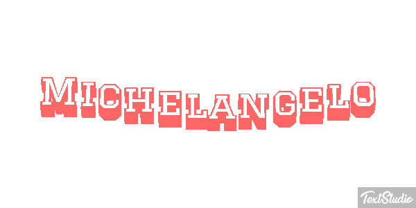 Michelangelo Text effect