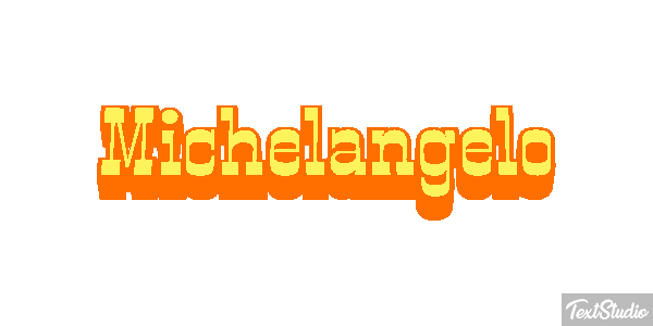 Michelangelo Text effect