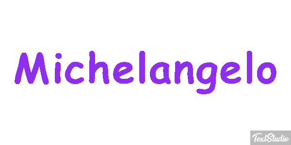 Michelangelo Text effect